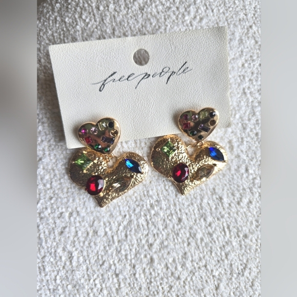 NWT - Free People, My Everything Dangles, Gold Multicolor -NEW! - Picture 4 of 5